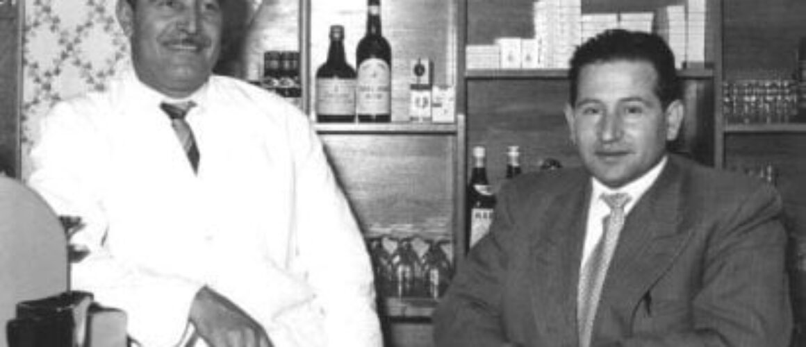 dad & uncle george behind the bar